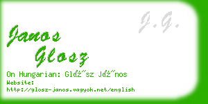 janos glosz business card